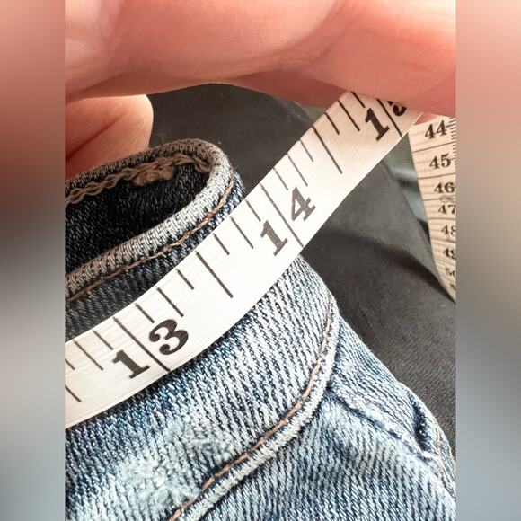 Mother Superior The Tomcat Seriously Truce blue Jeans Straight Leg distressed 25 - Picture 10 of 13